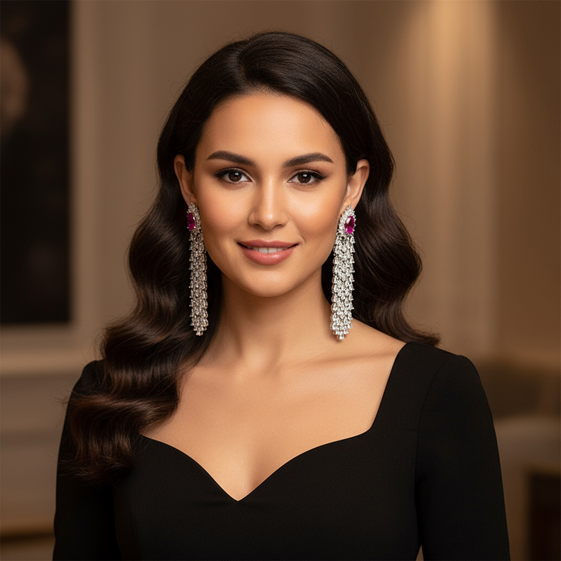 EXQUISITE CZ EARRING